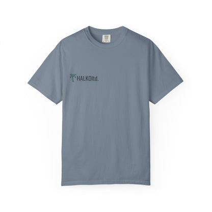 Halko Beach Logo T-Shirt — Sunset Palm Graphic Tee