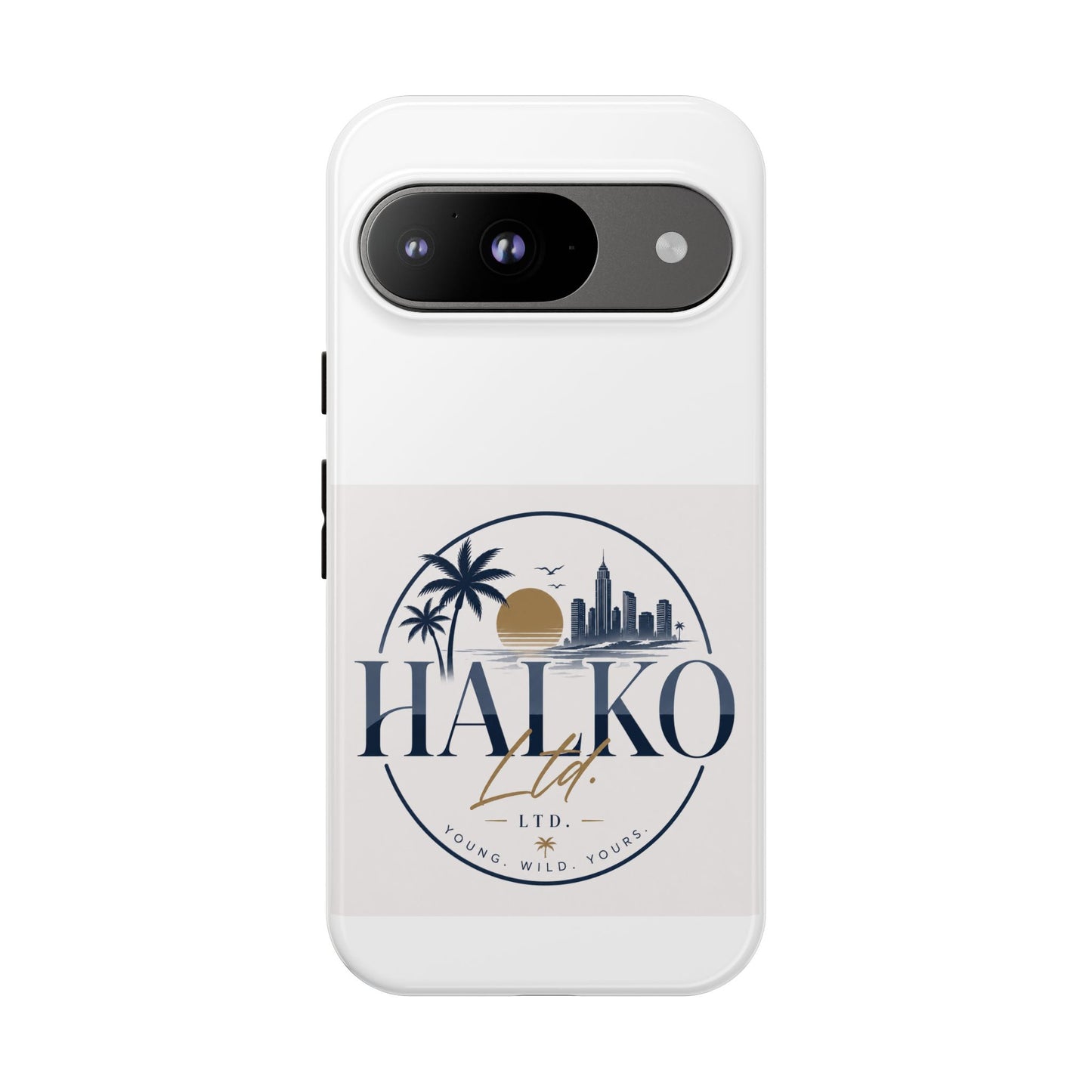 Halko Beach Skyline Phone Case — Sunset Palm Tropical Protective Cover