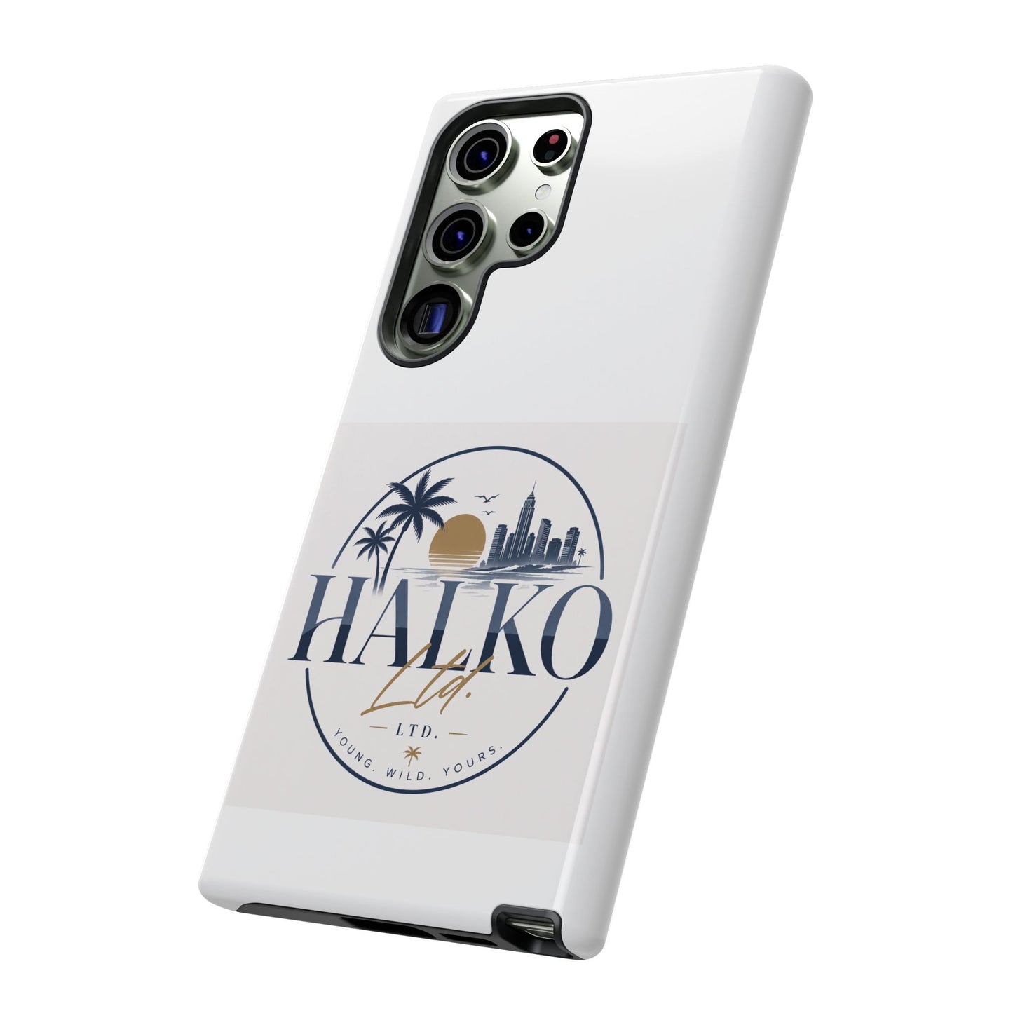 Halko Beach Skyline Phone Case — Sunset Palm Tropical Protective Cover