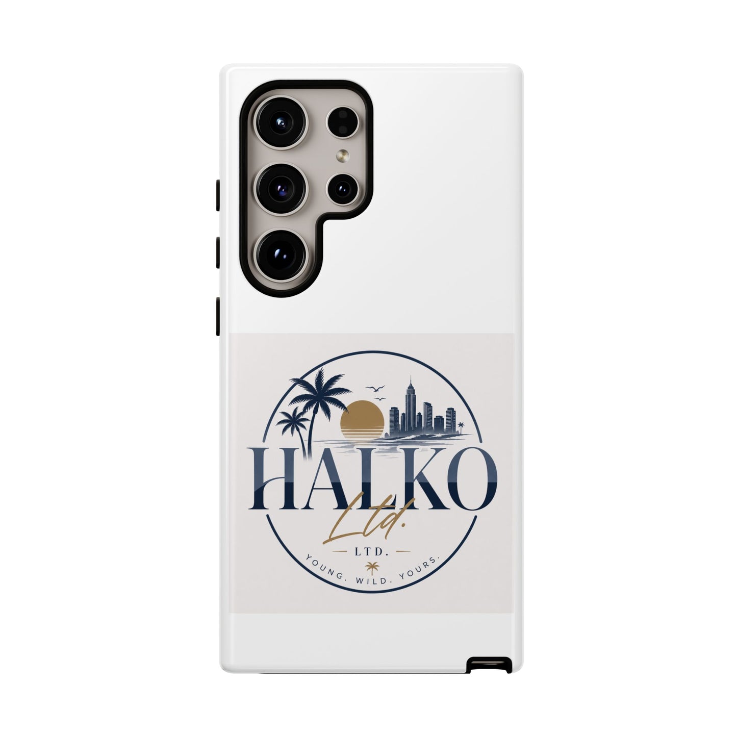 Halko Beach Skyline Phone Case — Sunset Palm Tropical Protective Cover