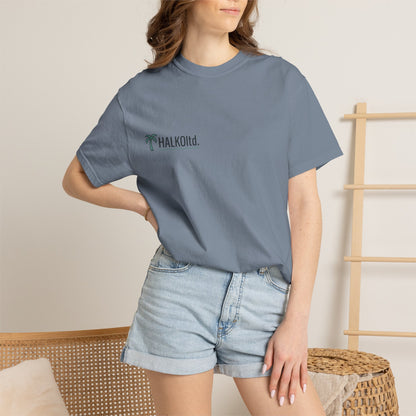 Halko Beach Logo T-Shirt — Sunset Palm Graphic Tee