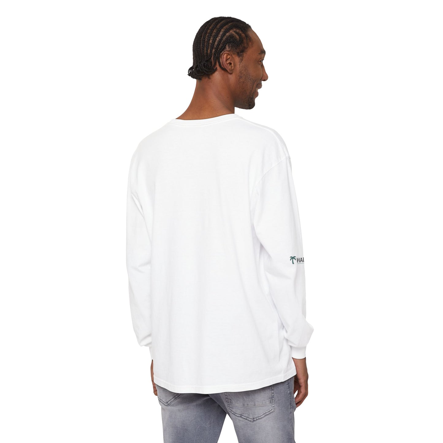 Retro Beach Graphic Long Sleeve T-Shirt — Halko LTD Coastal Sunset Design