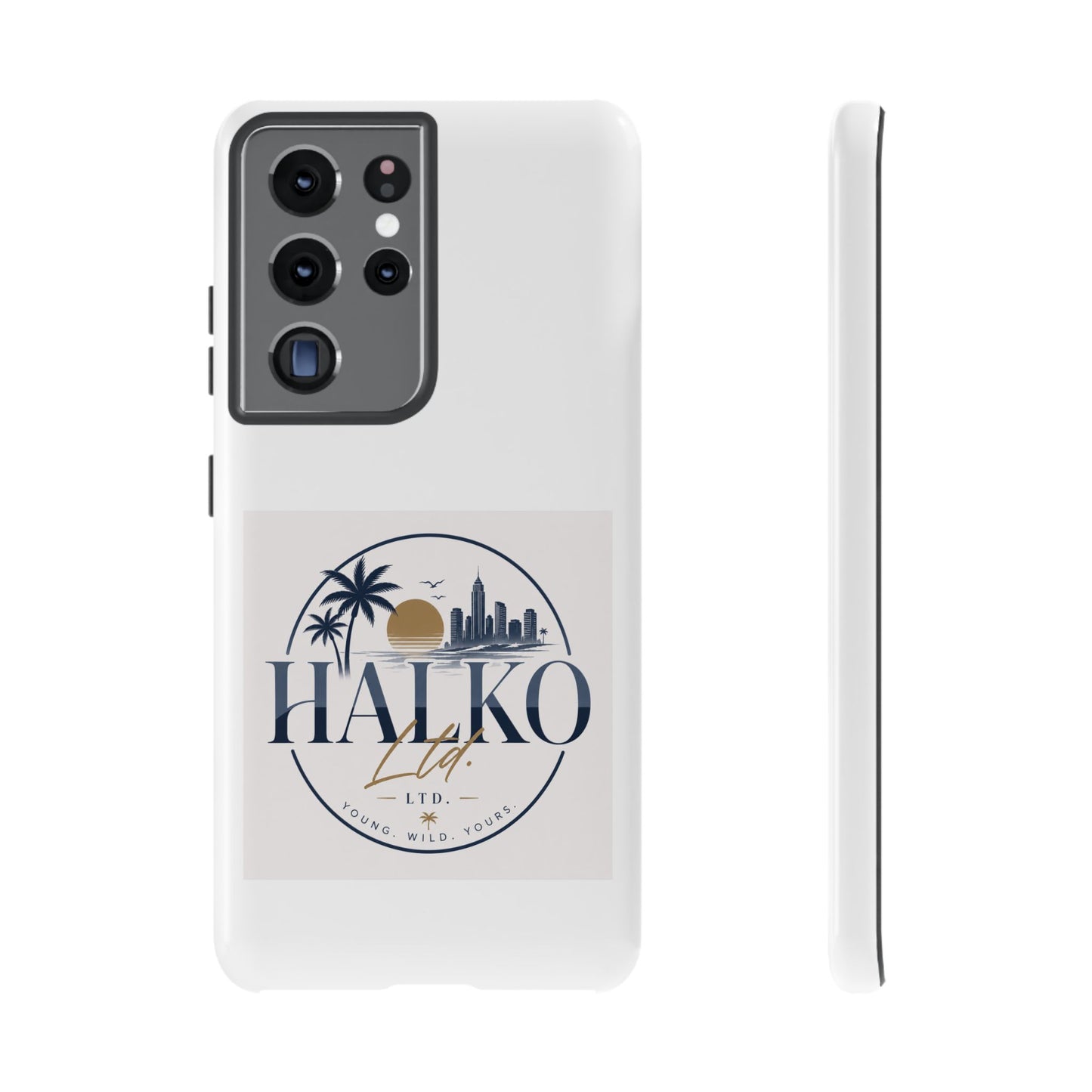 Halko Beach Skyline Phone Case — Sunset Palm Tropical Protective Cover