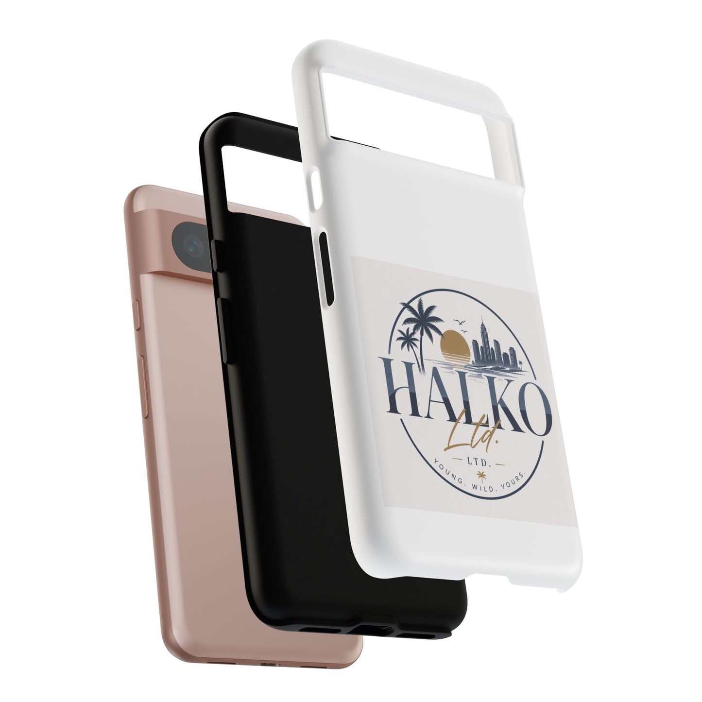 Halko Beach Skyline Phone Case — Sunset Palm Tropical Protective Cover