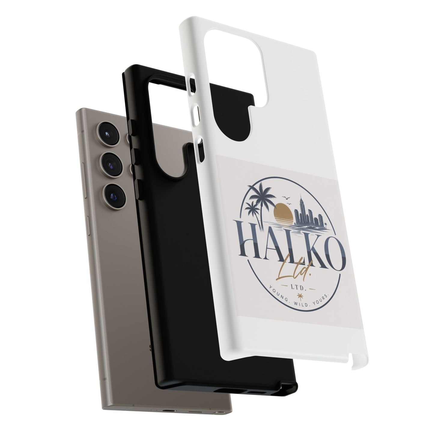 Halko Beach Skyline Phone Case — Sunset Palm Tropical Protective Cover