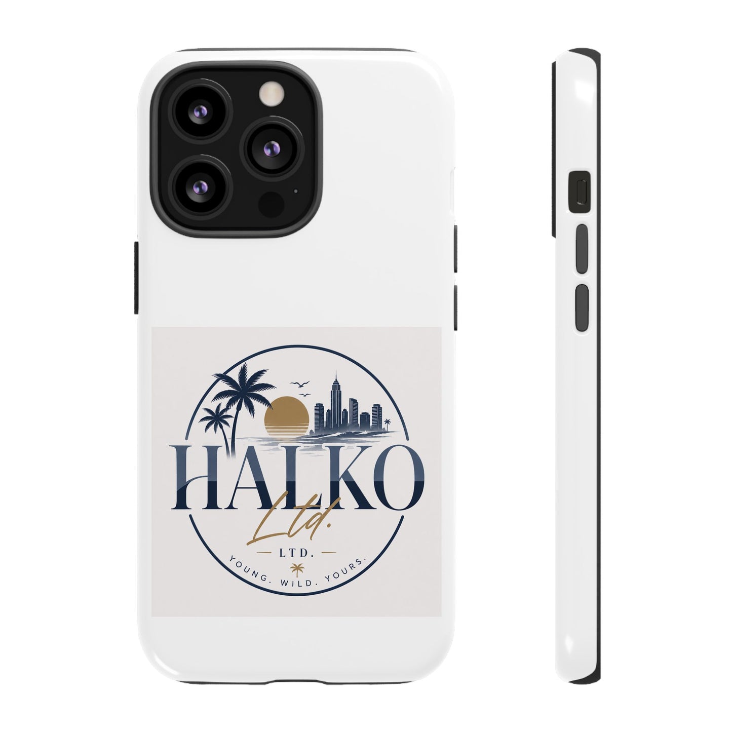 Halko Beach Skyline Phone Case — Sunset Palm Tropical Protective Cover