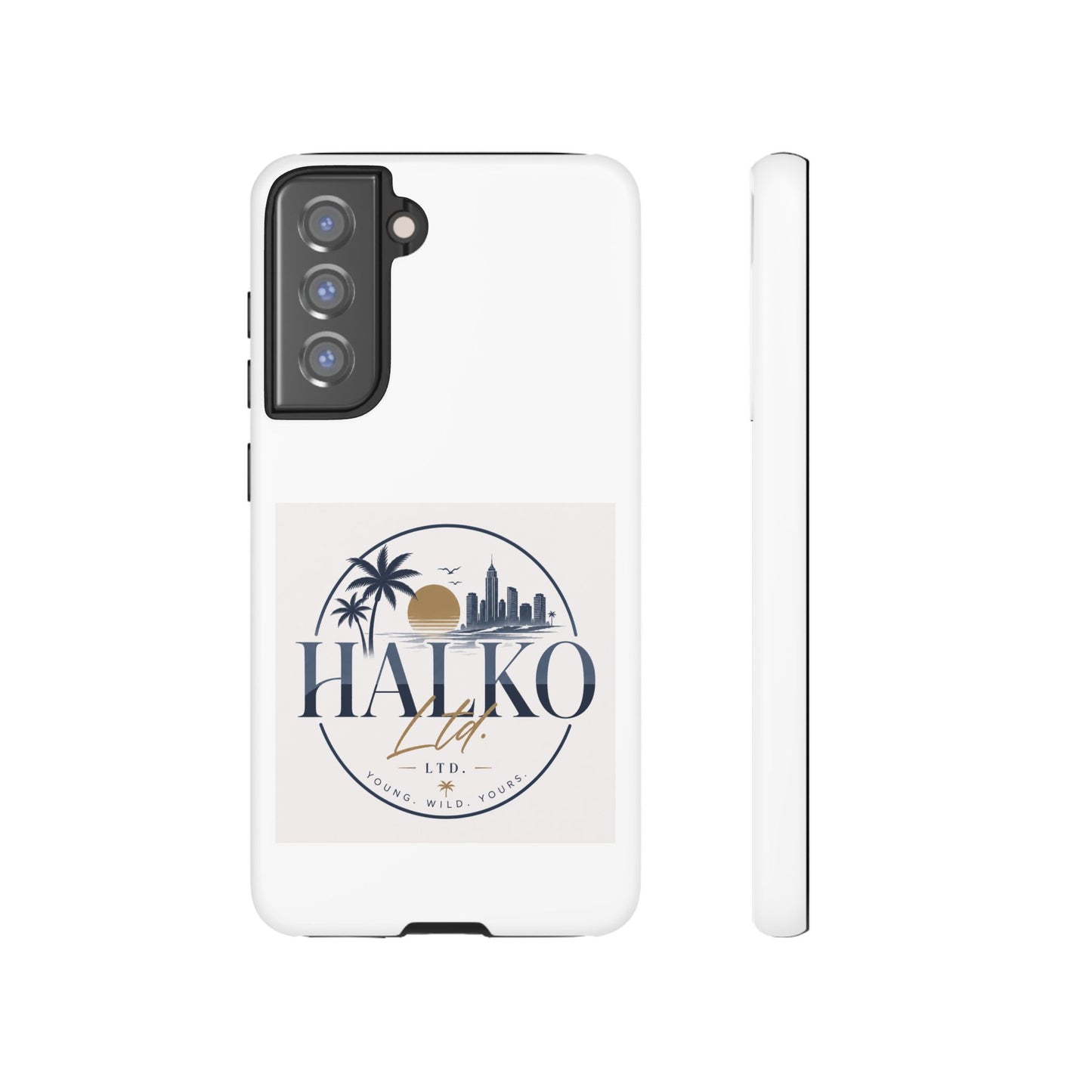 Halko Beach Skyline Phone Case — Sunset Palm Tropical Protective Cover