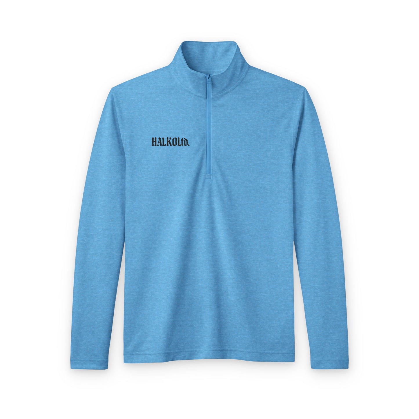 Quarter-Zip Pullover — Minimal "Halikud" Embroidered Active Top