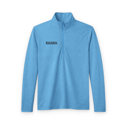 Quarter-Zip Pullover — Minimal "Halikud" Embroidered Active Top