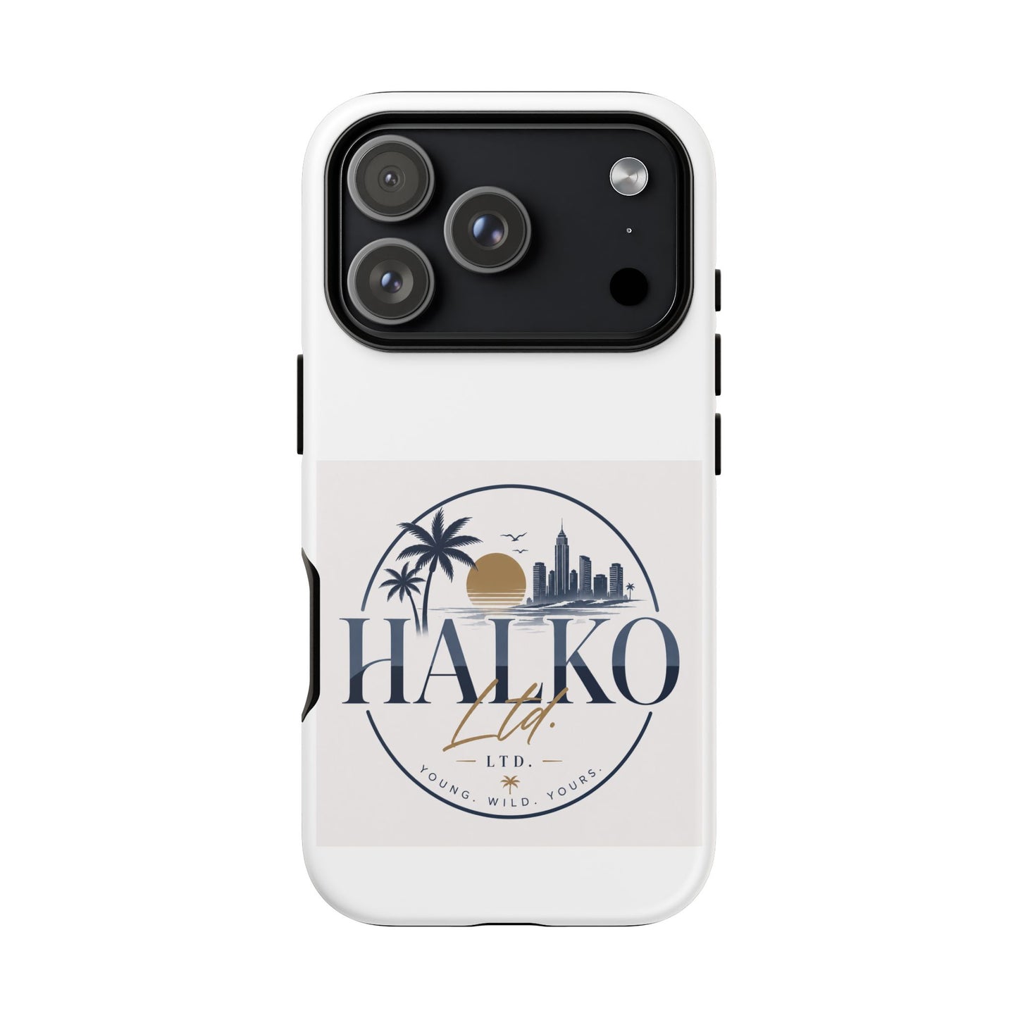 Halko Beach Skyline Phone Case — Sunset Palm Tropical Protective Cover
