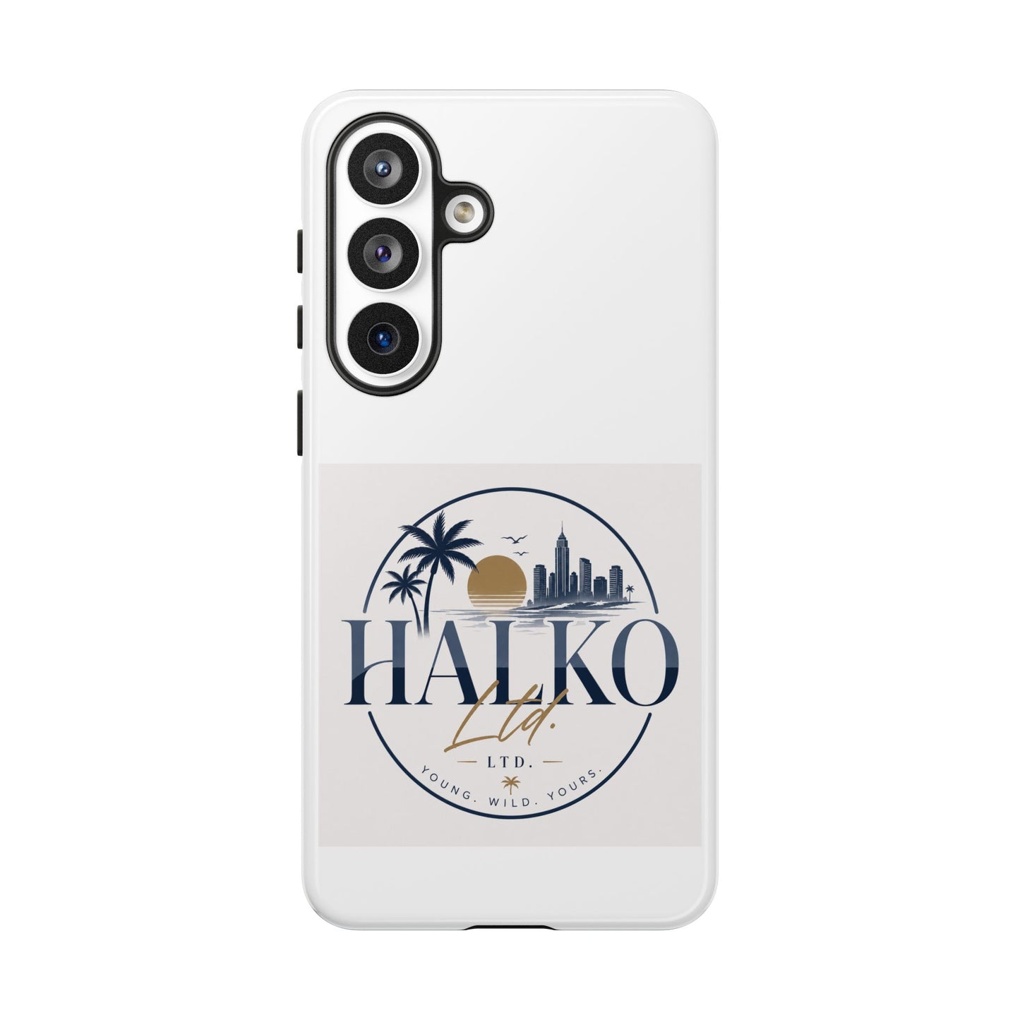 Halko Beach Skyline Phone Case — Sunset Palm Tropical Protective Cover