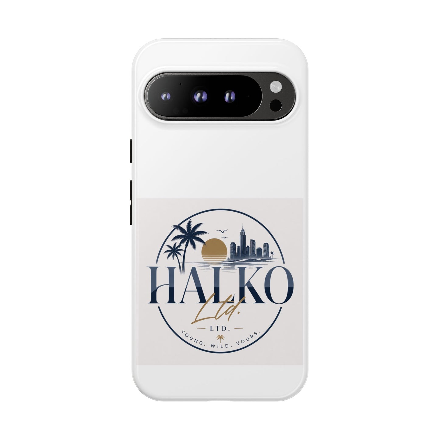 Halko Beach Skyline Phone Case — Sunset Palm Tropical Protective Cover