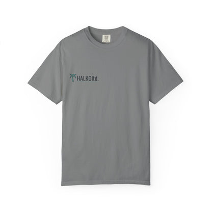 Halko Beach Logo T-Shirt — Sunset Palm Graphic Tee