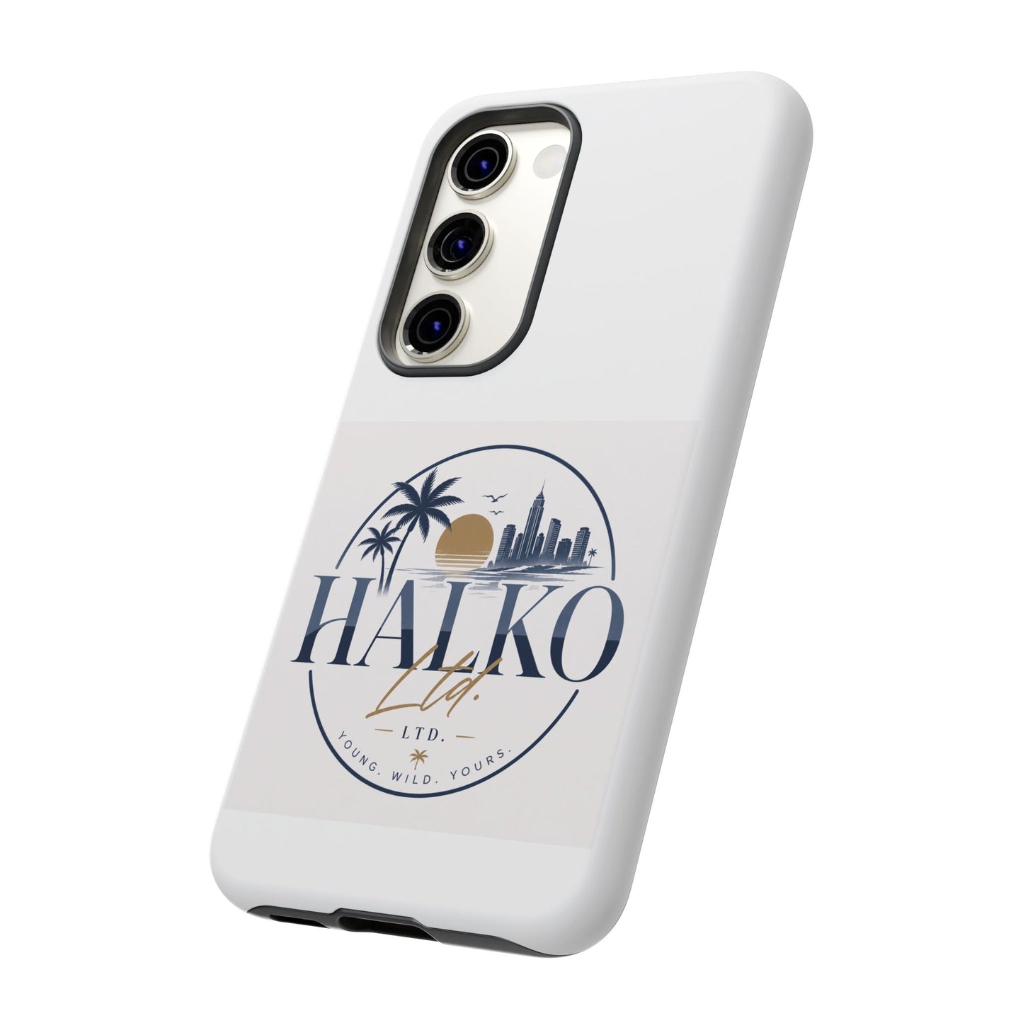 Halko Beach Skyline Phone Case — Sunset Palm Tropical Protective Cover