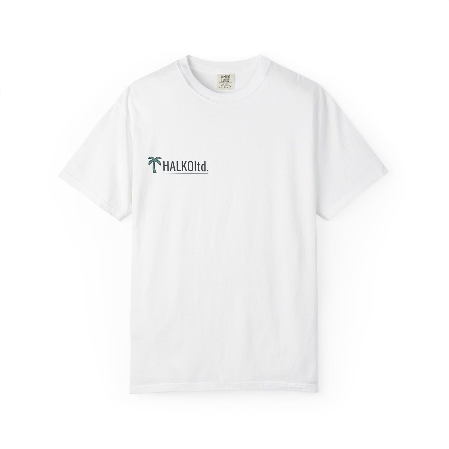 Halko Beach Logo T-Shirt — Sunset Palm Graphic Tee