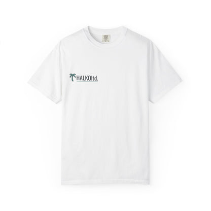 Halko Beach Logo T-Shirt — Sunset Palm Graphic Tee
