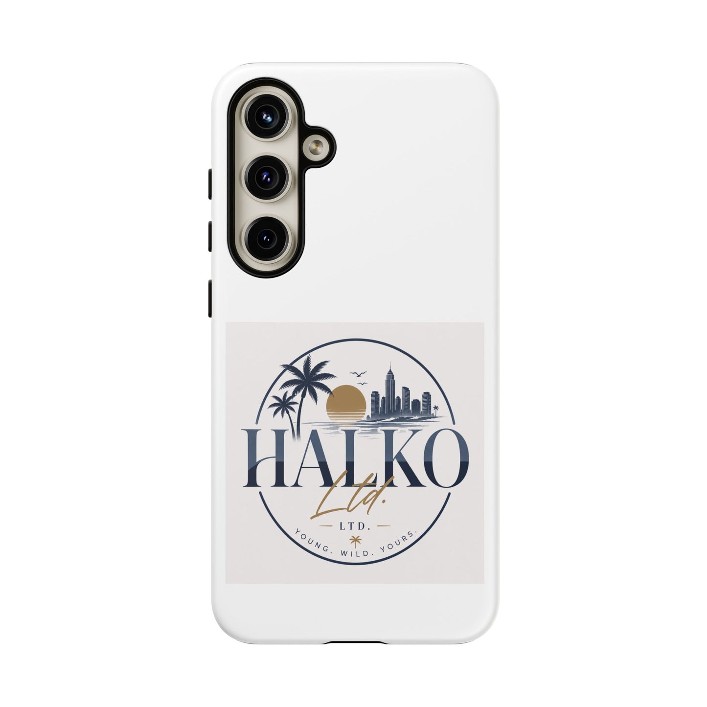 Halko Beach Skyline Phone Case — Sunset Palm Tropical Protective Cover