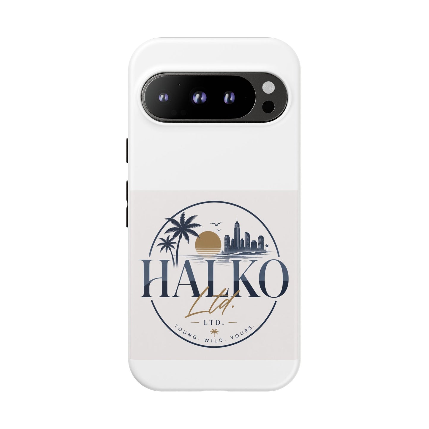 Halko Beach Skyline Phone Case — Sunset Palm Tropical Protective Cover