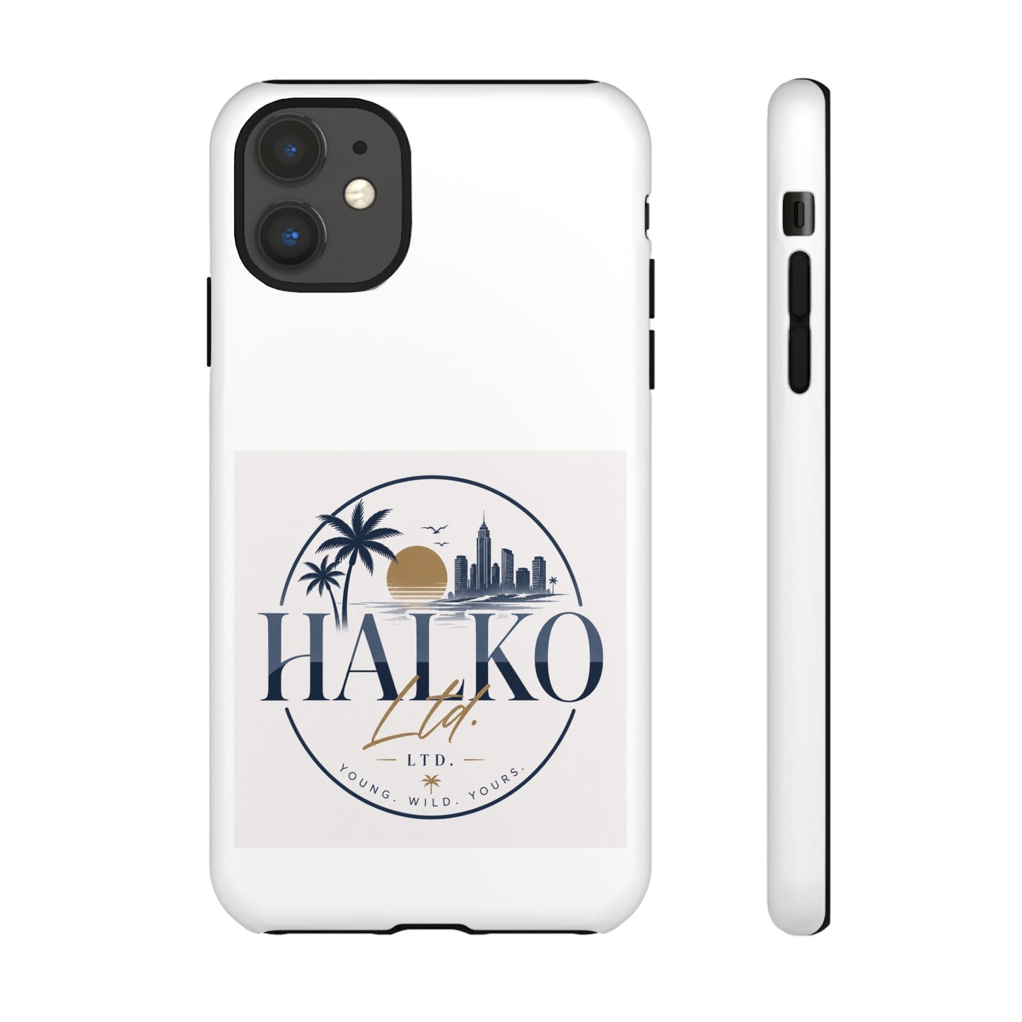 Halko Beach Skyline Phone Case — Sunset Palm Tropical Protective Cover