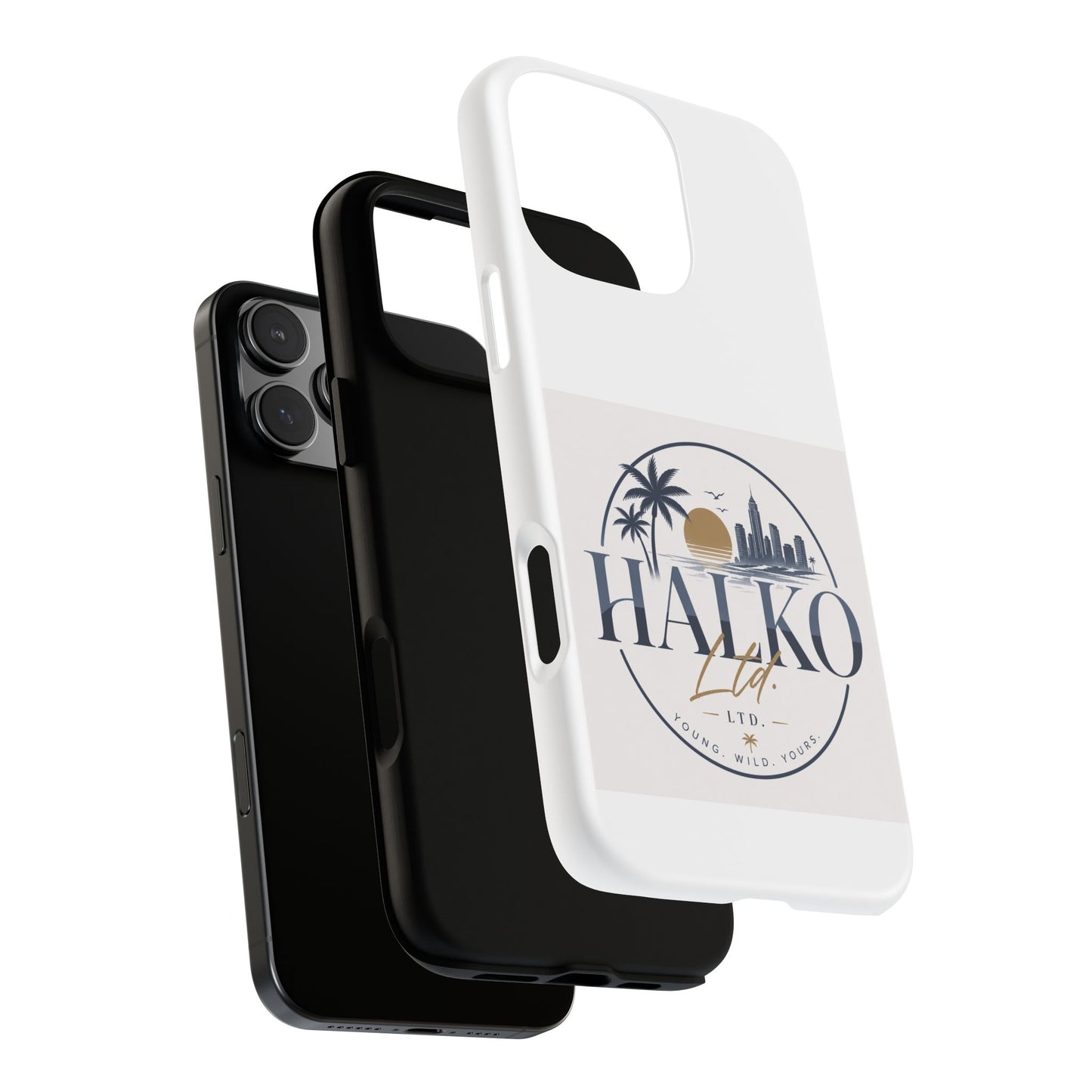 Halko Beach Skyline Phone Case — Sunset Palm Tropical Protective Cover