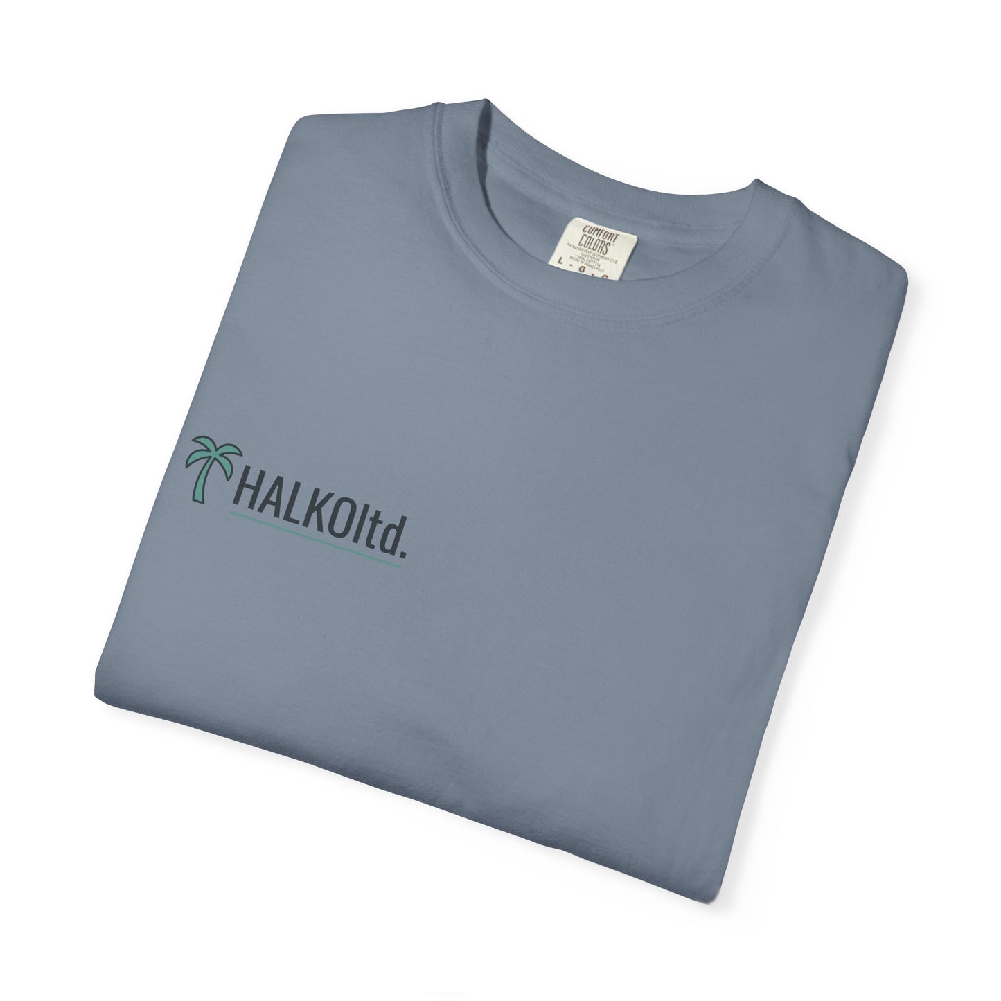 Halko Beach Logo T-Shirt — Sunset Palm Graphic Tee