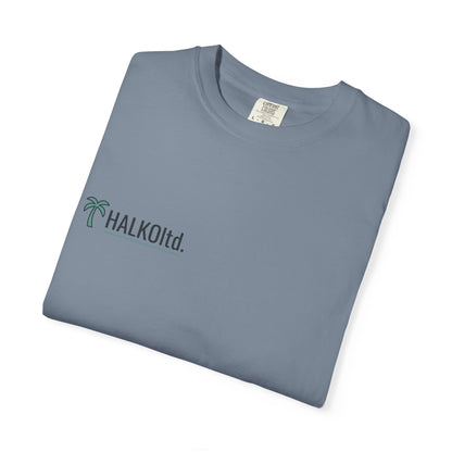 Halko Beach Logo T-Shirt — Sunset Palm Graphic Tee