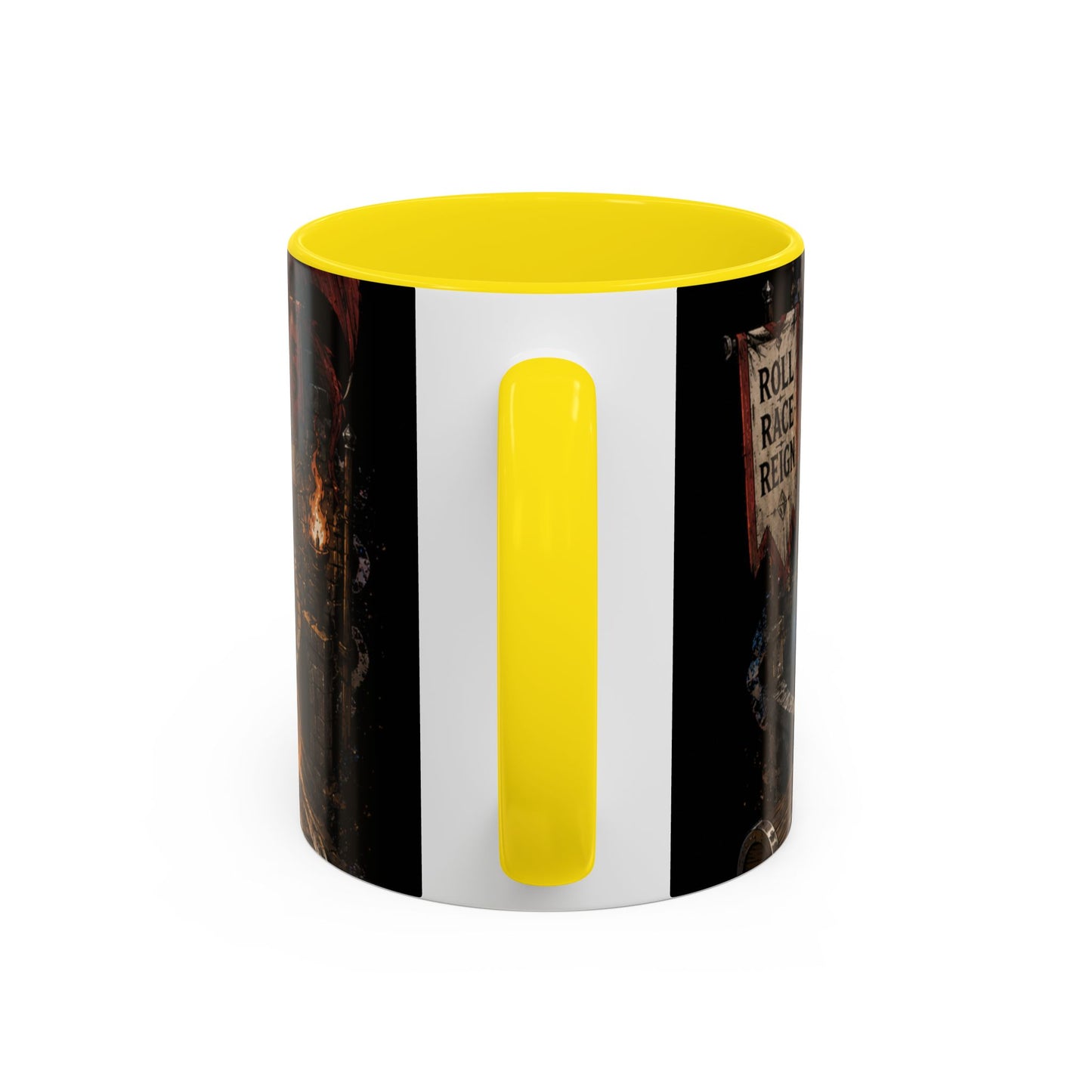 Marble Race Accent Coffee Mug — Vintage Board Game Racing Design (11/15oz)