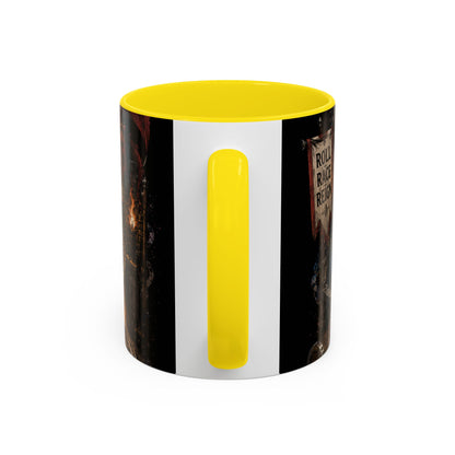 Marble Race Accent Coffee Mug — Vintage Board Game Racing Design (11/15oz)