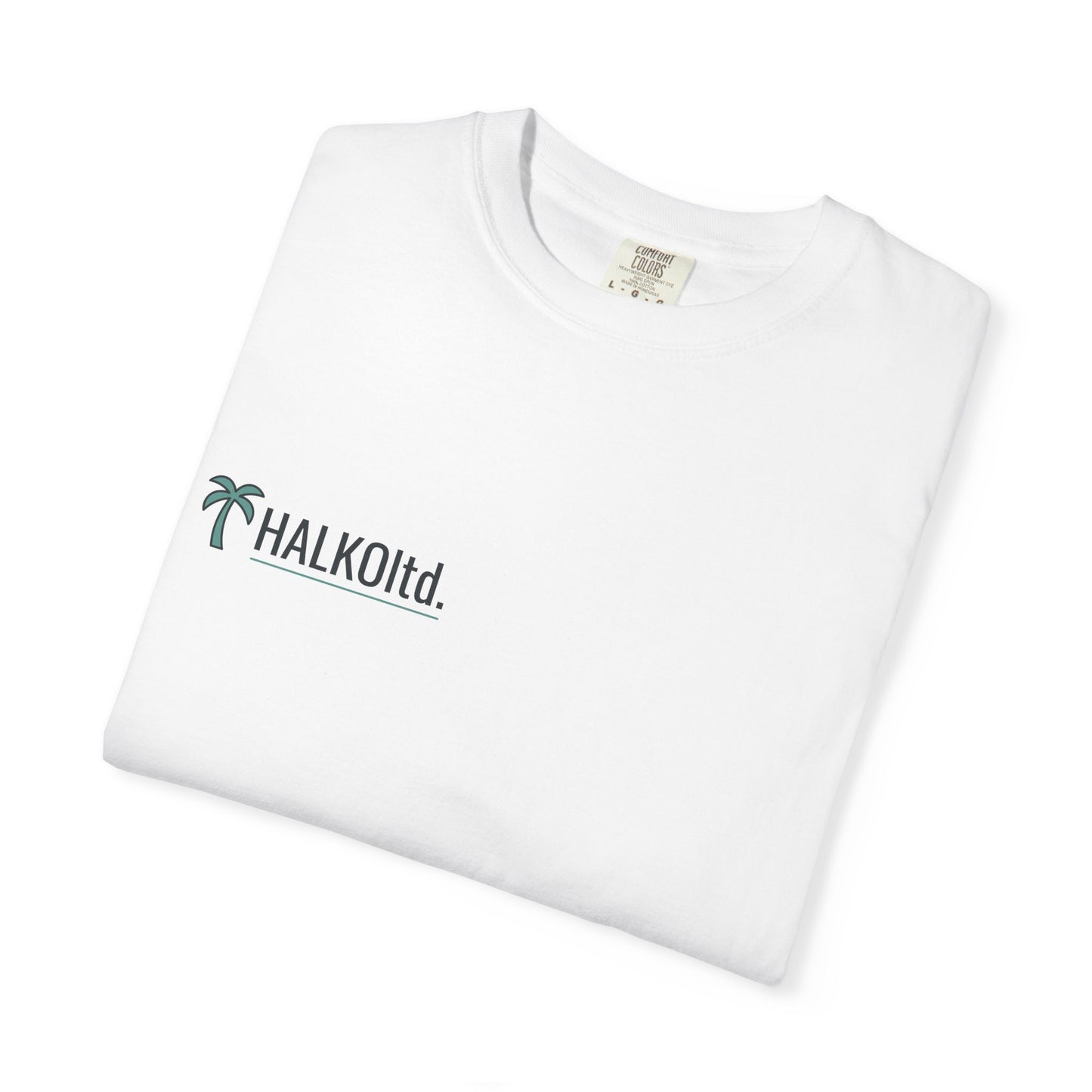 Halko Beach Logo T-Shirt — Sunset Palm Graphic Tee