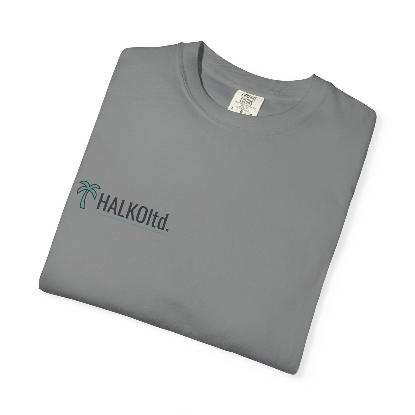 Halko Beach Logo T-Shirt — Sunset Palm Graphic Tee