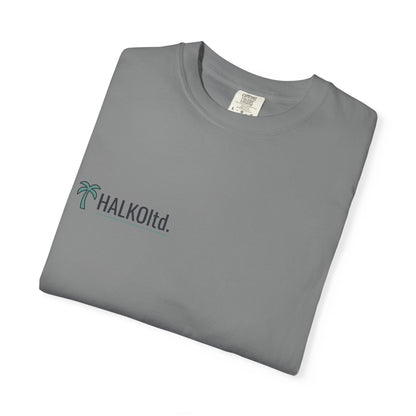 Halko Beach Logo T-Shirt — Sunset Palm Graphic Tee
