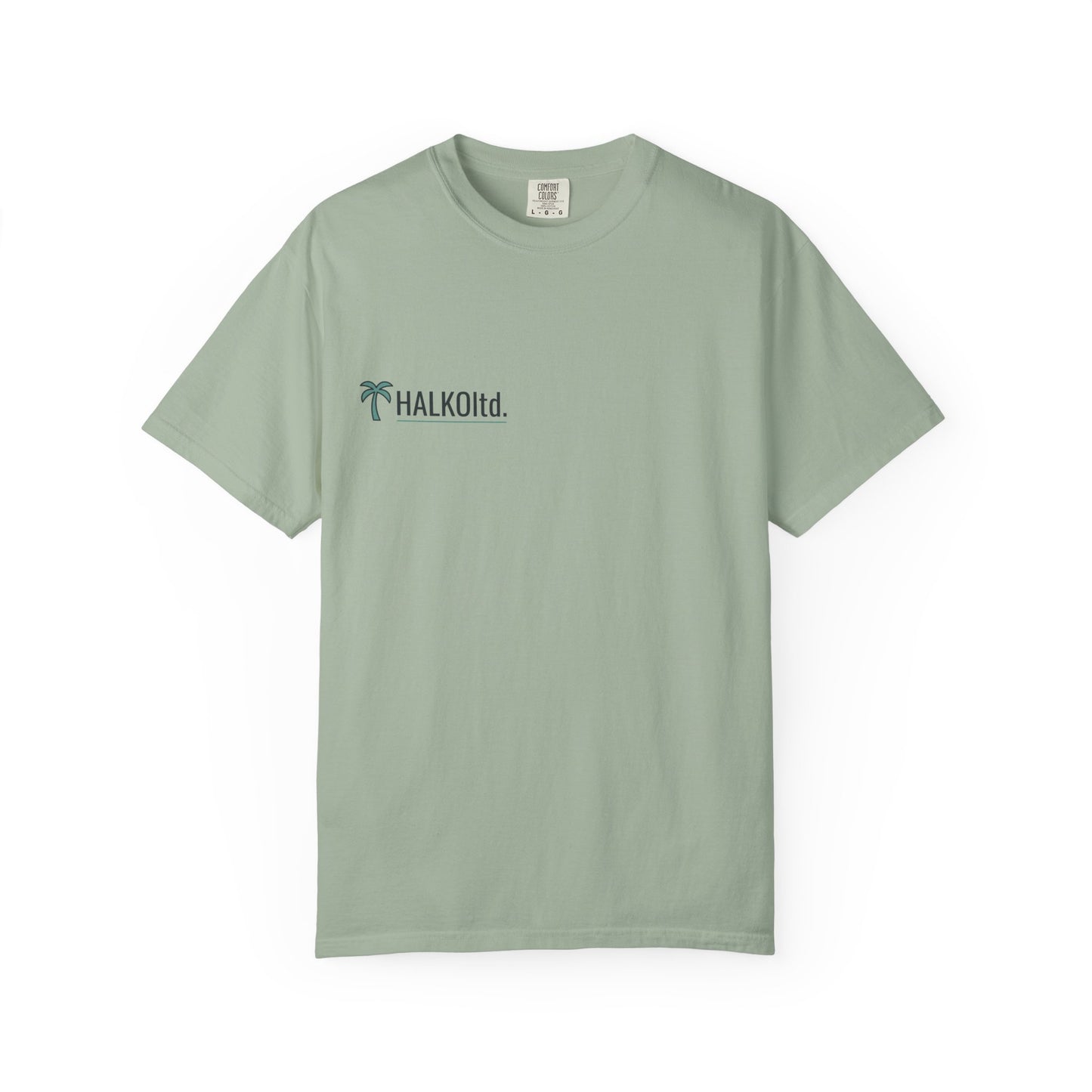 Halko Beach Logo T-Shirt — Sunset Palm Graphic Tee