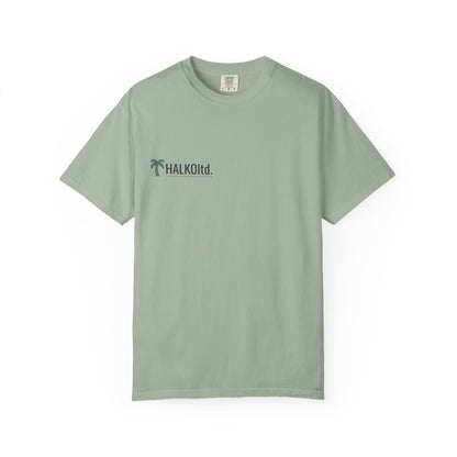 Halko Beach Logo T-Shirt — Sunset Palm Graphic Tee