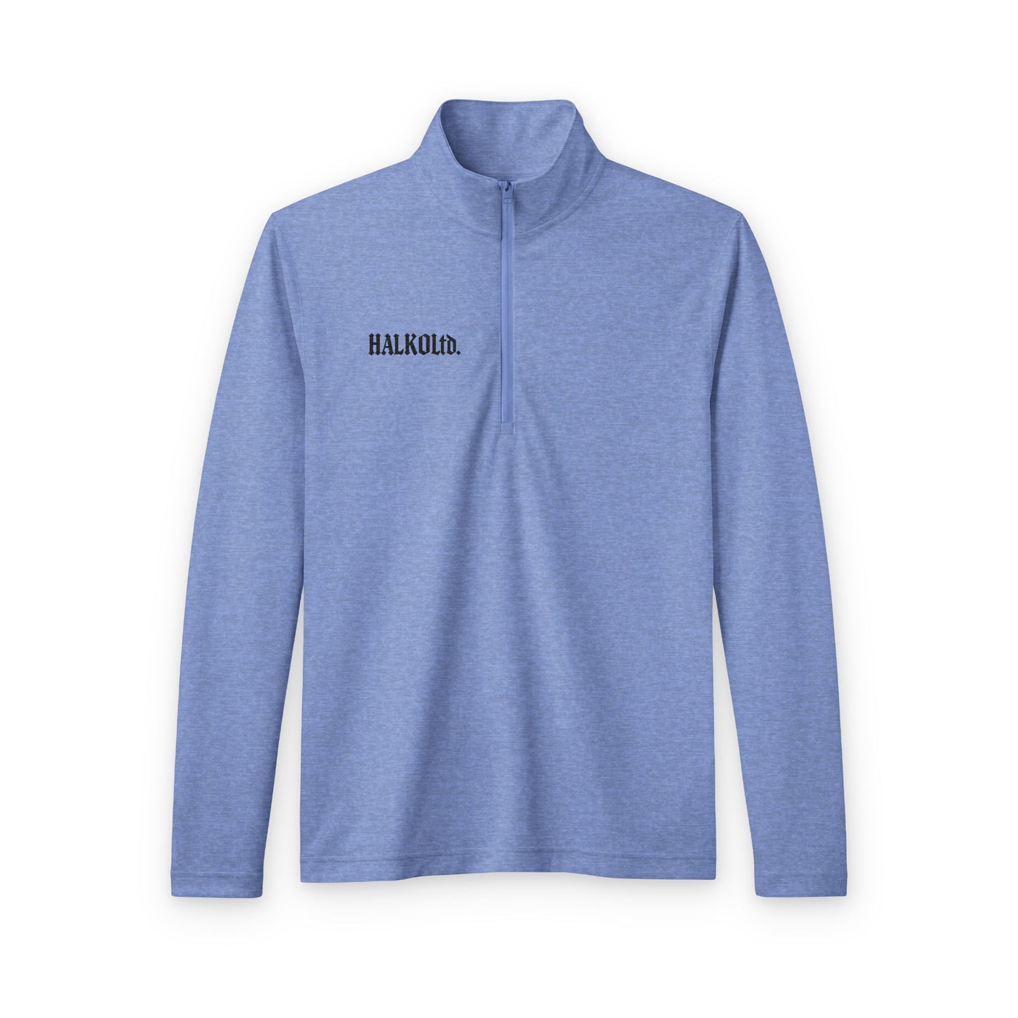 Quarter-Zip Pullover — Minimal "Halikud" Embroidered Active Top