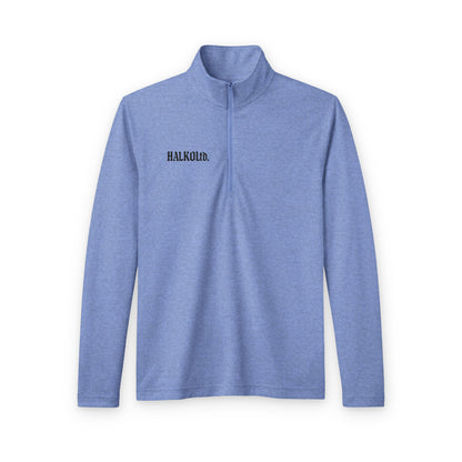 Quarter-Zip Pullover — Minimal "Halikud" Embroidered Active Top