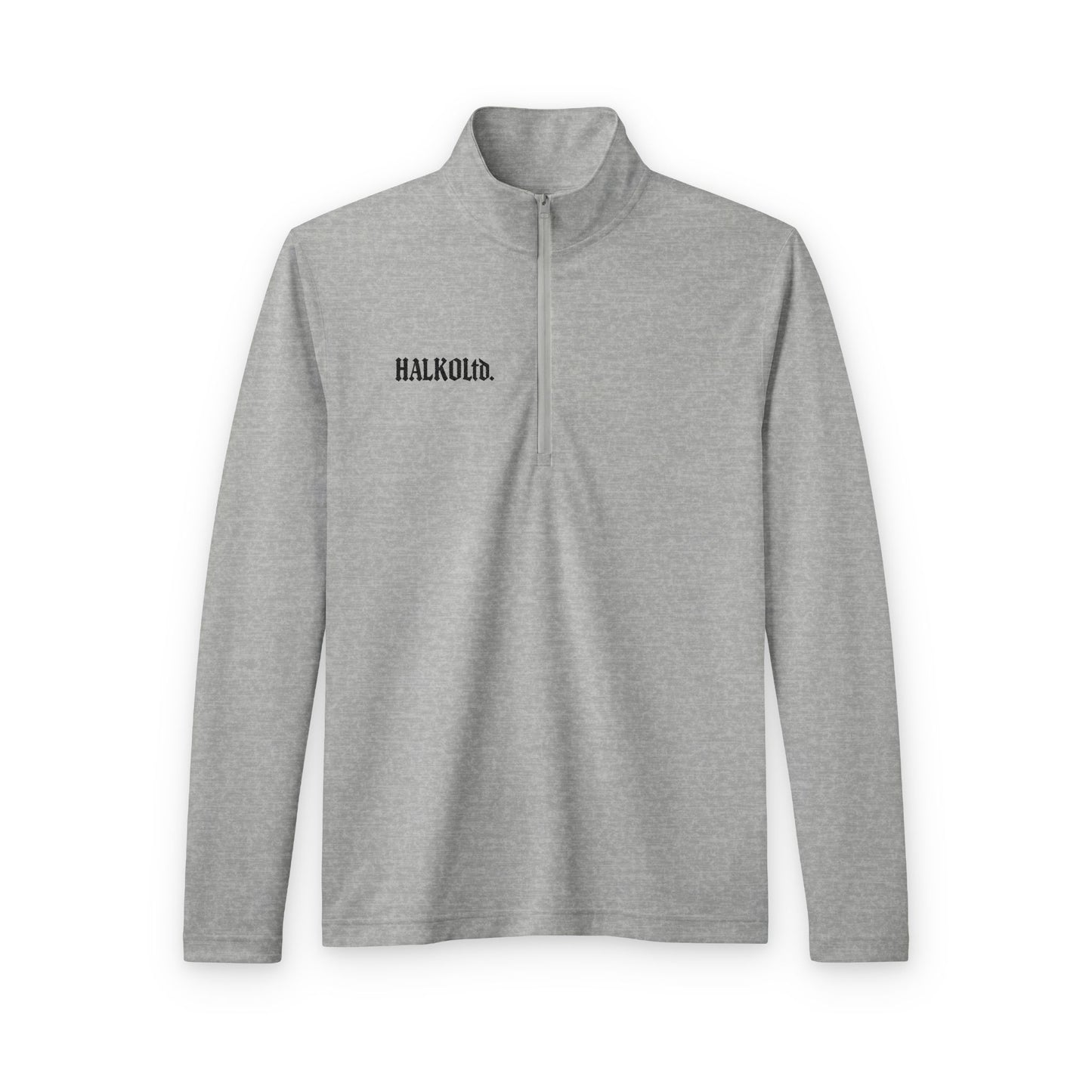 Quarter-Zip Pullover — Minimal "Halikud" Embroidered Active Top