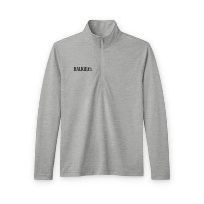 Quarter-Zip Pullover — Minimal "Halikud" Embroidered Active Top