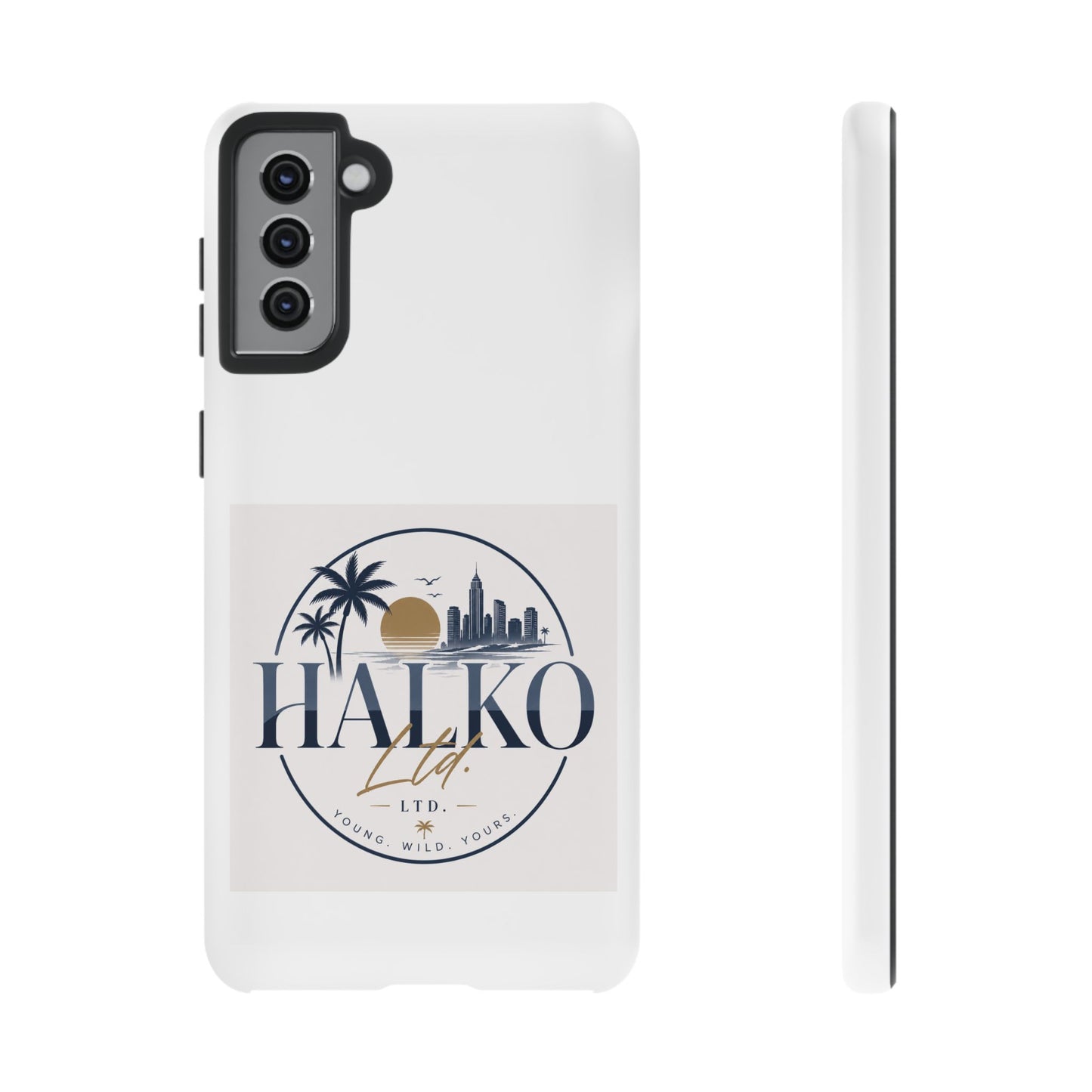 Halko Beach Skyline Phone Case — Sunset Palm Tropical Protective Cover