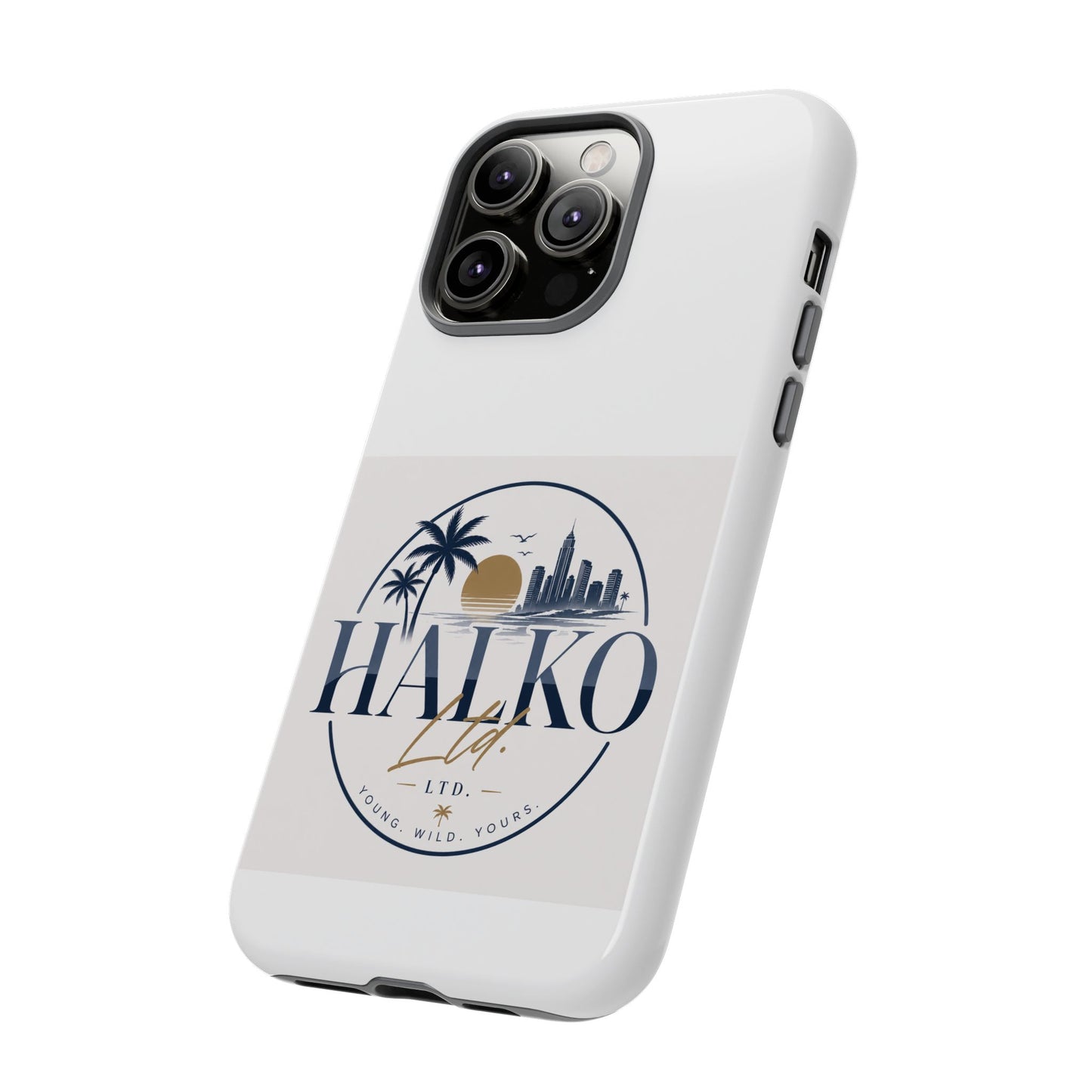 Halko Beach Skyline Phone Case — Sunset Palm Tropical Protective Cover
