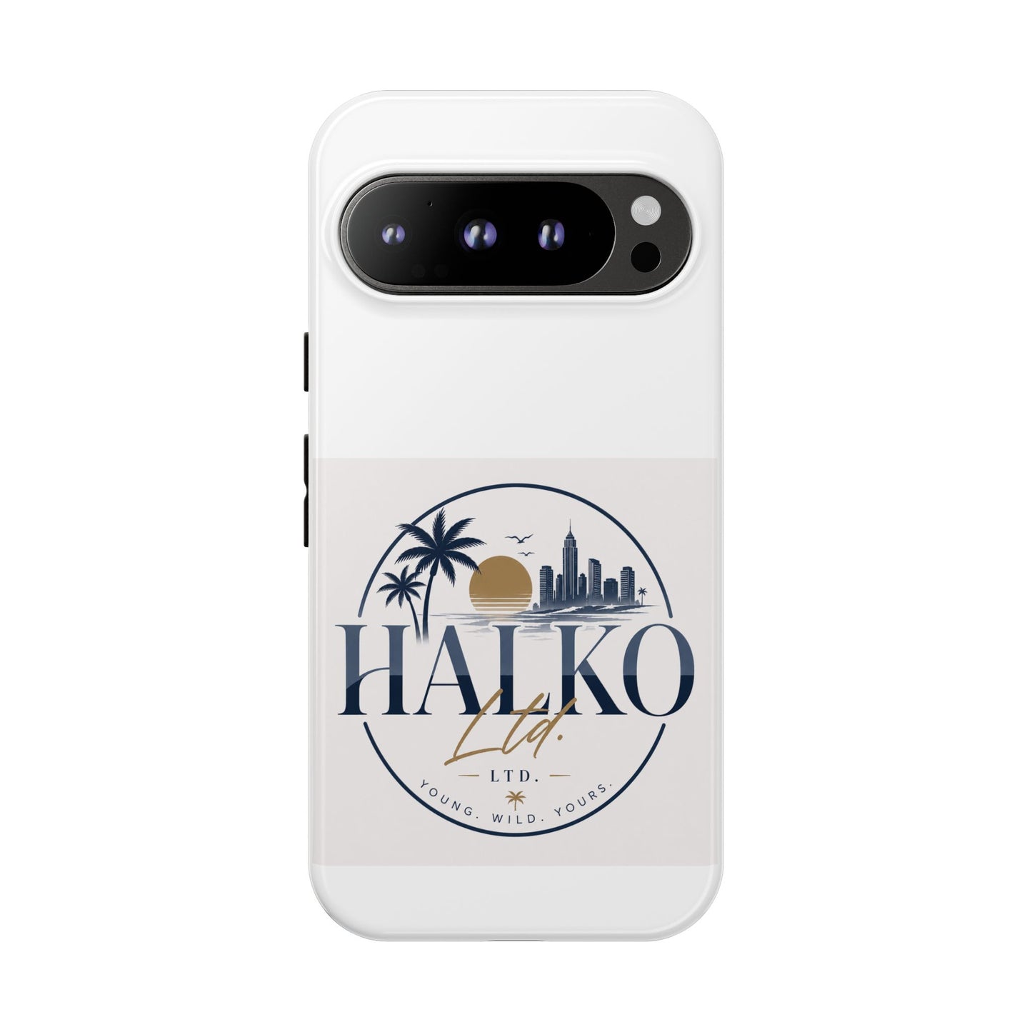 Halko Beach Skyline Phone Case — Sunset Palm Tropical Protective Cover