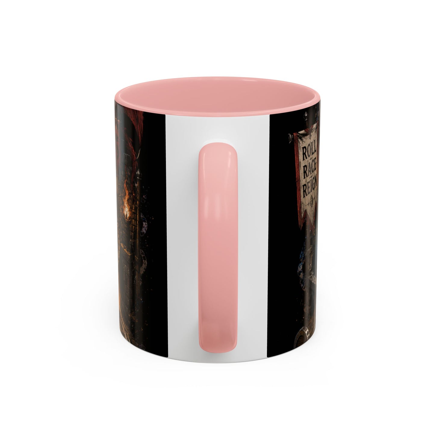 Marble Race Accent Coffee Mug — Vintage Board Game Racing Design (11/15oz)