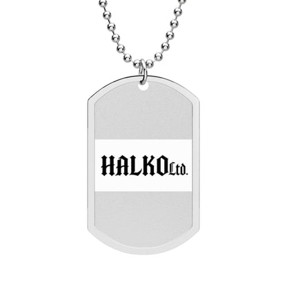 HALKO Co. Engraved Dog Tag Necklace — Personalized Military-Style ID Pendant