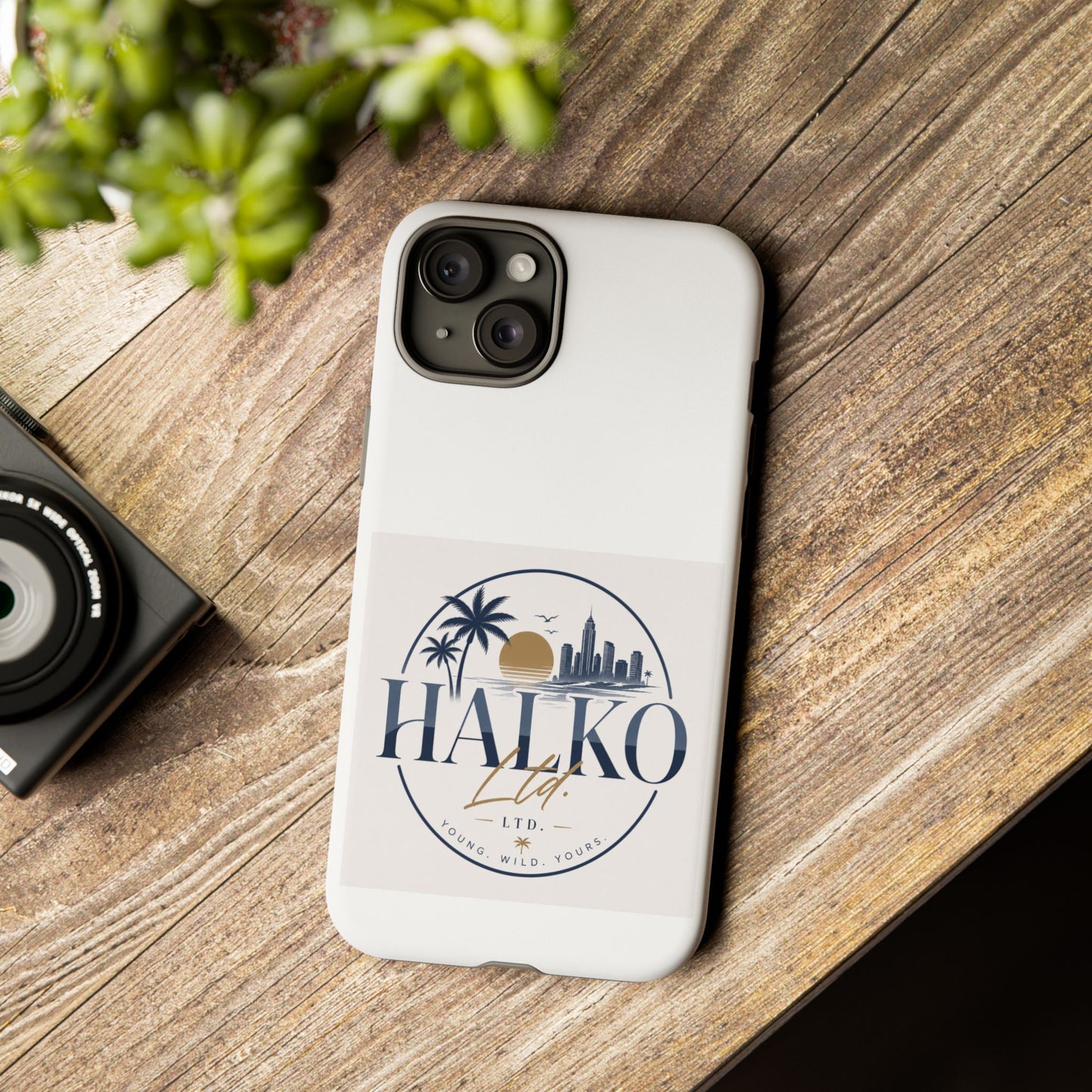 Halko Beach Skyline Phone Case — Sunset Palm Tropical Protective Cover