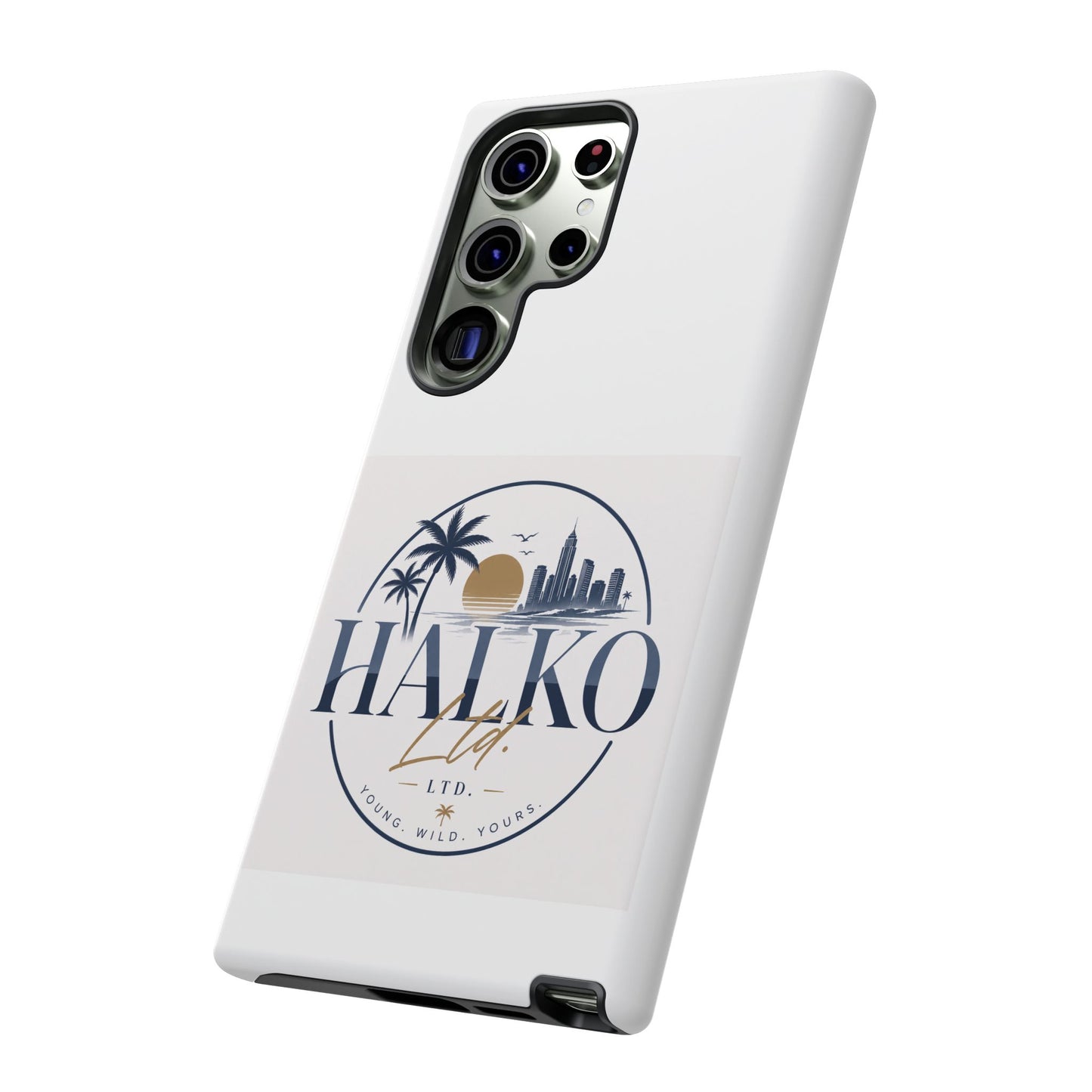 Halko Beach Skyline Phone Case — Sunset Palm Tropical Protective Cover