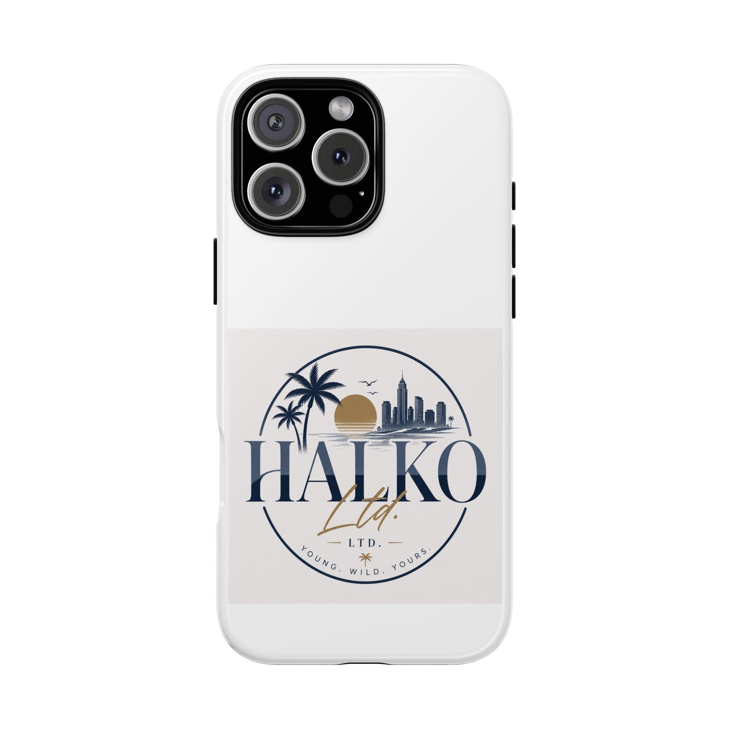 Halko Beach Skyline Phone Case — Sunset Palm Tropical Protective Cover