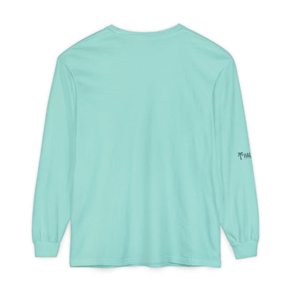 Retro Beach Graphic Long Sleeve T-Shirt — Halko LTD Coastal Sunset Design