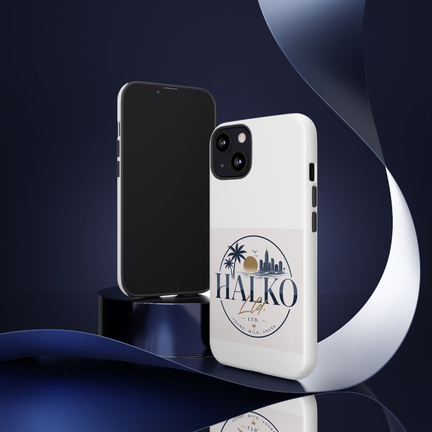 Halko Beach Skyline Phone Case — Sunset Palm Tropical Protective Cover
