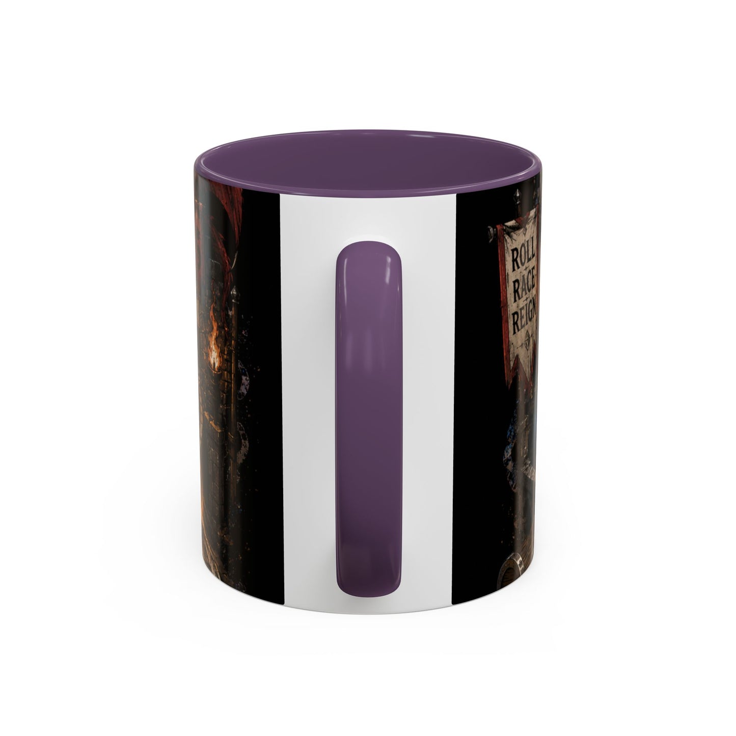 Marble Race Accent Coffee Mug — Vintage Board Game Racing Design (11/15oz)