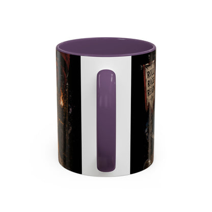 Marble Race Accent Coffee Mug — Vintage Board Game Racing Design (11/15oz)