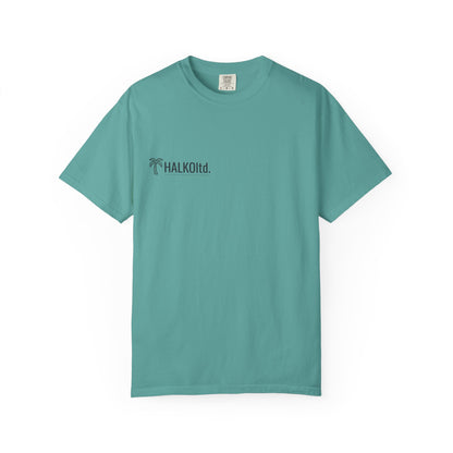 Halko Beach Logo T-Shirt — Sunset Palm Graphic Tee